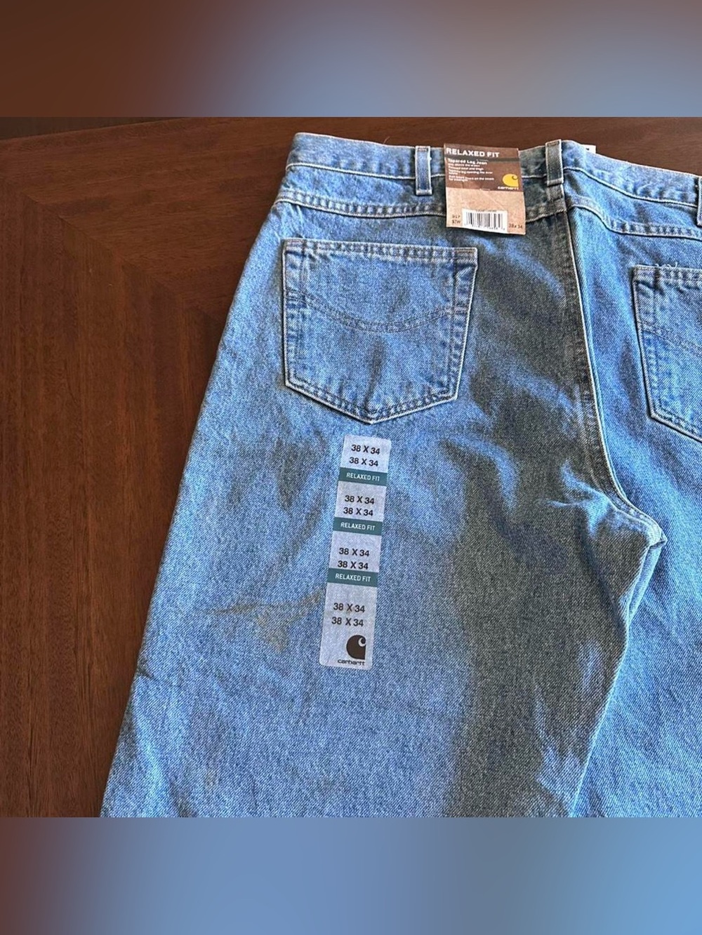 Carhartt B17-STW Relaxed Fit Jeans Men’s 38x34 Blue NWT - Picture 3 of 6